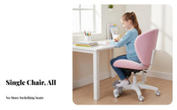 Ergonomic Design Adjustable Rolling kids' Chair Universal casters Adjustable Youth rotating Chair weight-activatedLocking Casters Student Seat Breathable Mesh spine support for Students, Teenagers, Parents, Study Room, Home, School, Bedroom