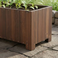 Outdoor Rectangular Wooden Planter Box for Garden Patio Balcony