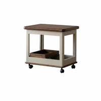 Foldable Top fold-downfoldable Tea Trolley Movable with Lockable casters Side Table Multi-Functional Serving Cart 2-Tier Design for Apartment Dwellers, Homeowners, Adults, Living Room, Small Spaces, Balcony, Kitchen