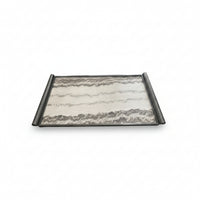 Tray with Handles Framed Rectangular Tray Tabletop