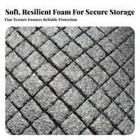 Shock Absorption Pre-Cut Grid Foam Insert Shockproof Pick and Pluck Foam Anti-Pressure for Hobbyists, Professionals, Equipment Case, Drawer
