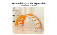 Sensory Training Multi-Activity Playset with Slide Develops Physical Skills Modular Arch Playset Anti-Slip Design Climbing Frame Easy Assembly for Toddlers, Preschoolers, Parents, Indoors, Playroom, Daycare