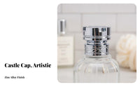 Empty Glass Spray Bottle Zinc Alloy Cap Refillable Glass Perfume Bottle for Travel, Dressing Table