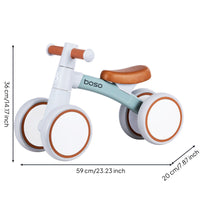 4 Wheel Balance Bike Foot to Floor Balance Bike Stable Toy for Young Children, Kids