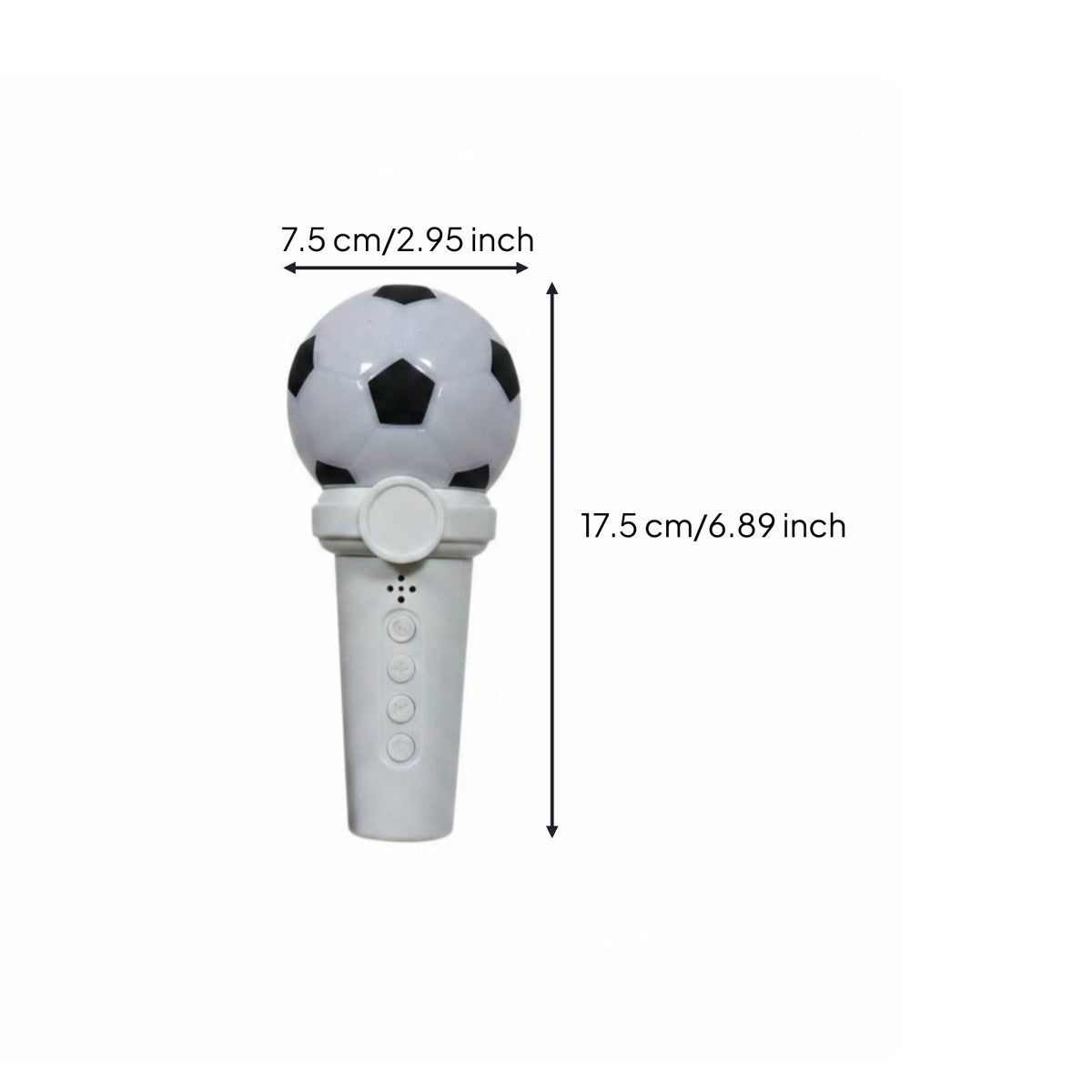 Football Theme Cheering Voice Amplifier Sound Effects Soccer Fan Voice Amplifier Multi-Functional Light-up Toy Mic Portable for Sports Event, Party