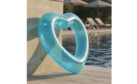 Long-Lasting PVC Material Inflatable Heart Buoy Portable Heart Shaped Swim Float Easy to Inflate & Deflate Glitter Pool Buoy Tear Resistant for Adults, Kids