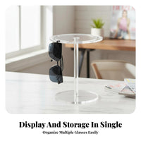 Rotating Glasses Display Stand High Clearness Rotating Sunglasses Stand Innovative Design Acrylic Sunglasses Holder for Retailers, Boutique, Dresser