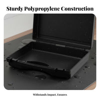 Water Resistant PP Plastic Storage Box Integrated Handle Waterproof Hard Case Heavy Duty for Travelers, Technicians, Travel, Garage, Outdoor