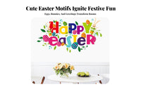 Cartoon Easter Wall Sticker Easy to Apply children's Room Wall Art Reusable Peel and Nursery Decal for Families, Parents, Walls, Playroom, Refrigerator