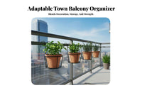 Railing Planter Rack Wide bracket Design Plant Holder long-finaling for Fence, Homeowners