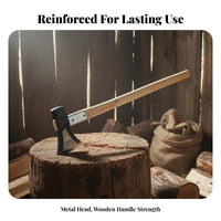 Double-Function-Use Design Octagonal Head Splitting Axe Heavy Duty Axe Hammer Ened Blade Wood Chopping Maul Anti-Corrosive for Homeowners, Construction Workers, Woodland, Bonfire Setup, Camping, Campsite