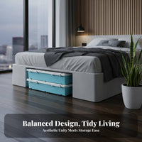 Wheeled Under-Bed Box Low-Profile Design Wheeled Underbed Box with Wheels