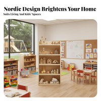 Childchild-safe Multi-Tier children's Organizer Stable frame kids' Furniture Large Capacity shelving unit Space-Saving for Toddlers, Kindergarten educators, Parents, Playroom, Nursery, Living Room, Bedroom