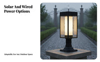 Weatherproof Waterproof Garden Post Lamp Rustproof Modern Pathway Light Aluminum Body for Courtyard, Driveway
