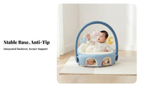 Spine Support Inflatable Sofa Anti-Fall Design Sit-Training Chair Safety Guardrails Sitting Aid unrestricteds parents' Hands for Infants, Babies, Toddlers, Indoors, Living Room, Feeding Time, play mealtimes