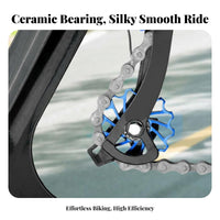 Rear Derailleur Pulley Wheel Deep Tooth Design Ceramic Bearing Guide Wheel Rear Derailleur Pulley Fluid Rotation for Cycling