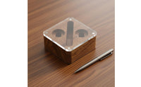 Business Design Wooden Display Box Gift Packaging Cufflink and Tie Clip Box Clear Lid Jewelry Case for Formal Events