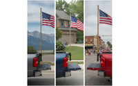 Truck Bed Flagpole Mount Rust-Resistant Truck Bed Flagpole Holder Coated Bracket for Tailgating, Campsite