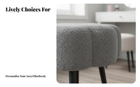 Multi-Purpose puffyShaped Pouf Thick Sponge Cushion Sculptural Pouf Modern Design Vanity Stool Soft Upholstery for Makeup Enthusiasts, Apartment Dwellers, Young Adults, Bedroom, Dressing Room, Entryway