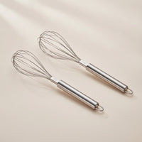 Food-Grade Stainless Steel Whisk Handheld Balloon Whisk Heavy-Duty Egg Beater Long-Lasting for Baking, Cooking Prep