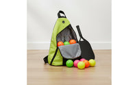 Portable Pickleball Sling Bag Lightweight Pickleball Paddle Bag Multiple Pockets Triangular Sports Backpack Bottle Holders