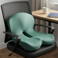 Pressure Relief Allall-in-1 Seat and Back Cushion Breathable Memory Foam Chair Pad Posture Corrector Ergonomic Support Cushion for Office Workers, Students, Drivers, Car