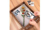 Dried Flower Display Box Solid Wood Shadow Box Frame Front Access Panel Wall Mounted Display Case for Collectors, Crafters