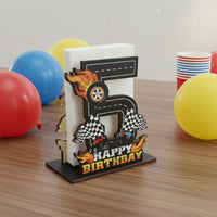 Creative Design Race Car Birthday Napkin Holder Tabletop Decor Party Supply for Children