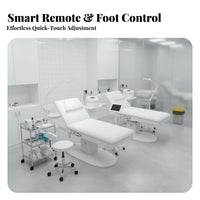 Handheld Controller Control Electric Beauty Bed Heavy-Duty Steel Frame Actuator Ized Facial Bed Ergonomic Design Adjustable Massage Table Skin-Friendly Upholstery for Lash Technicians, Estheticians, Medical Aestheticians, Medical Facility