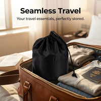 Contoured Eye for Adults, Sleep Accessories Kit with Earplugs Pouch Waterproof Storage Bag Organizer, Travel Essentials for Flying with Drawstring