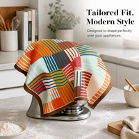 Colorful Patchwork Dust Cover for Coffee Machine Microwave Refrigerator