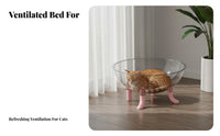 High Clarity Space Capsule Cat Bed Wide Field of Vision Space Capsule Cat Nest Spacious Pet Furniture Accessory Long-Lasting for Large Cats, Summer