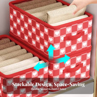 Foldable Closet Container Space Saving Organizer Box easy-pull Handle for Adults