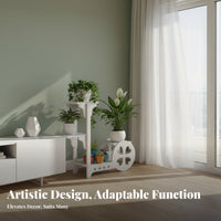 Space-Saving Multi-Level Planter Rack Creative Shape Multi-Level Pot Display Stable Floor-Standing Base Plant Stand Corrosion-withstandant for Apartment Dwellers, Gardeners, Living Room, Balcony, Office, Corner