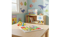 Early Learning Creature Theme Peg Activity Set Develops Fine Movement Skills Toddler Peg Activity Set Multiple Themes Easy-to-Grasp Knobs for Kindergarten