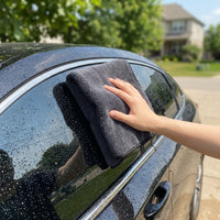 Double Sided Towel Microfibre Cloth, 40x60cm Microfibre Cloth Car Drying Towel, 350 GSM Twisted Yarn for Detailing and Fast Drying