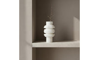 Marble Vase Minimalist Stone Flower Vase Polished Finish Home Decor for Tabletop, Hotel