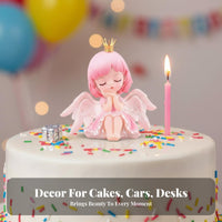 Resin Doll Ornament Modern Aesthetic Cute Girl Figure Birthday Gift Resin Doll Statue for Girls, Kids, Desktop, Bedroom, Car Dashboard