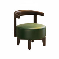 Soft Padded Seat Round rotating Stool with Backrest Luxuriously Cushioned Padding focus Chair space-saving Size Lounge Seating Easy Assembly for Adults, home-dwellers, Readers, Living Room, Bedroom, Vanity Area, Home Office