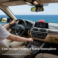 Soft Feel Velvet Car Decoration Easy Installation Car Screen Decoration Versatile Use for Girls, Drivers, Rearview Mirror