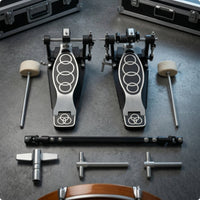 Double Bass Drum Pedal Adjustable Double Kick Pedal Non-Slip for Drummers, Students, Live Performances