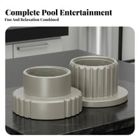 2 Pieces Cylindrical Pool Fountain Adapter Kit Easy Installation Male Female Adapter Set Long-Lasting Universal Fit