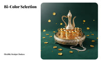 8 Pieces Ornate Metal Drinkware Set Decorative Ornate Beverage Decanter Set Countertop Decor Multi-Functional Sturdy Zinc Alloy