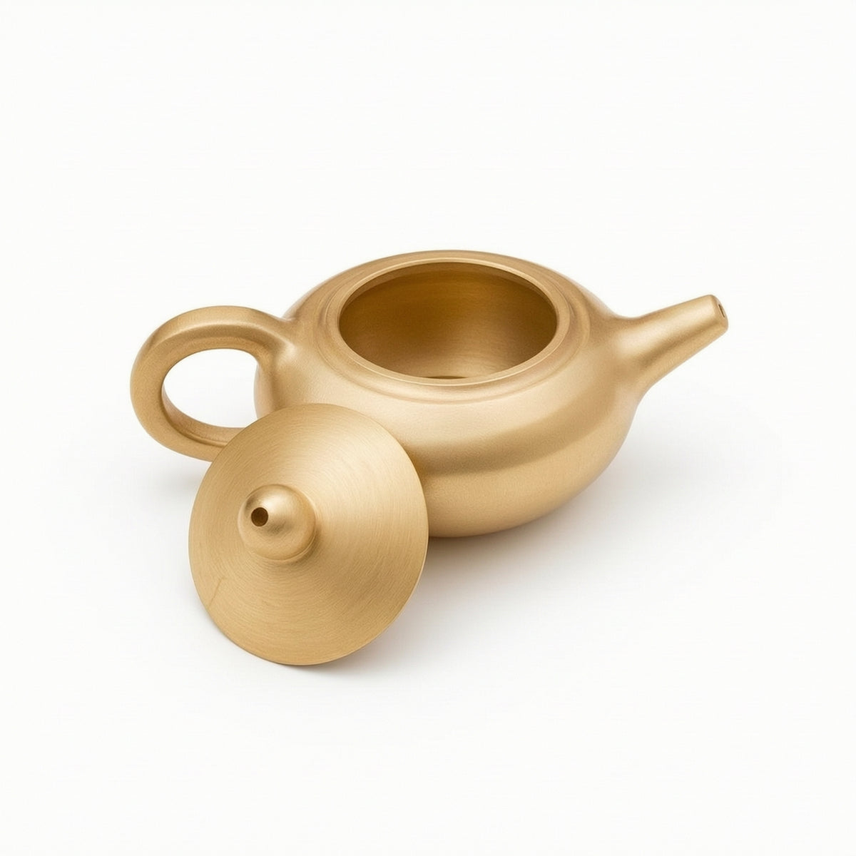 Creative Solid Brass Teapot Ornament for Office and Home Decor