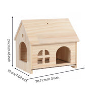 Ventilated Design Parrot Breeding Box Pull-out Tray Wooden Bird Nest Box Easy to Clean Wood Bird Shelter for Parrots, Small Birds