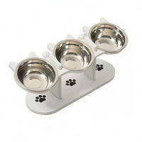 Stable Triple Bowl Pet Feeder
