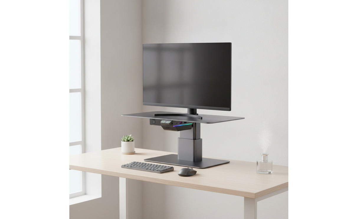 Display Stand with Docking Station Ergonomic Electric Display Stand Quiet Electric Desk Riser for Professionals, Gaming Aficionados
