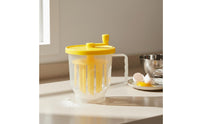 Egg Beating Cup with Handle Sturdy Manual Egg Beater Heavy Duty Hand Crank Mixer for Home Cooks