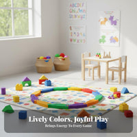 Non-Slip Kids Balance Beam Set Endless Configurations Balance Beam Stepping Stones Great Gift Plastic Stepping Stones Toy Parent-Child Interaction for Preschoolers, Toddlers, Kindergarten, Playroom, Daycare Center, Outdoor