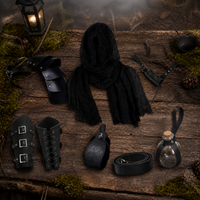 Medieval Renaissance Knight Hooded Cloak Cosplay Costume Set